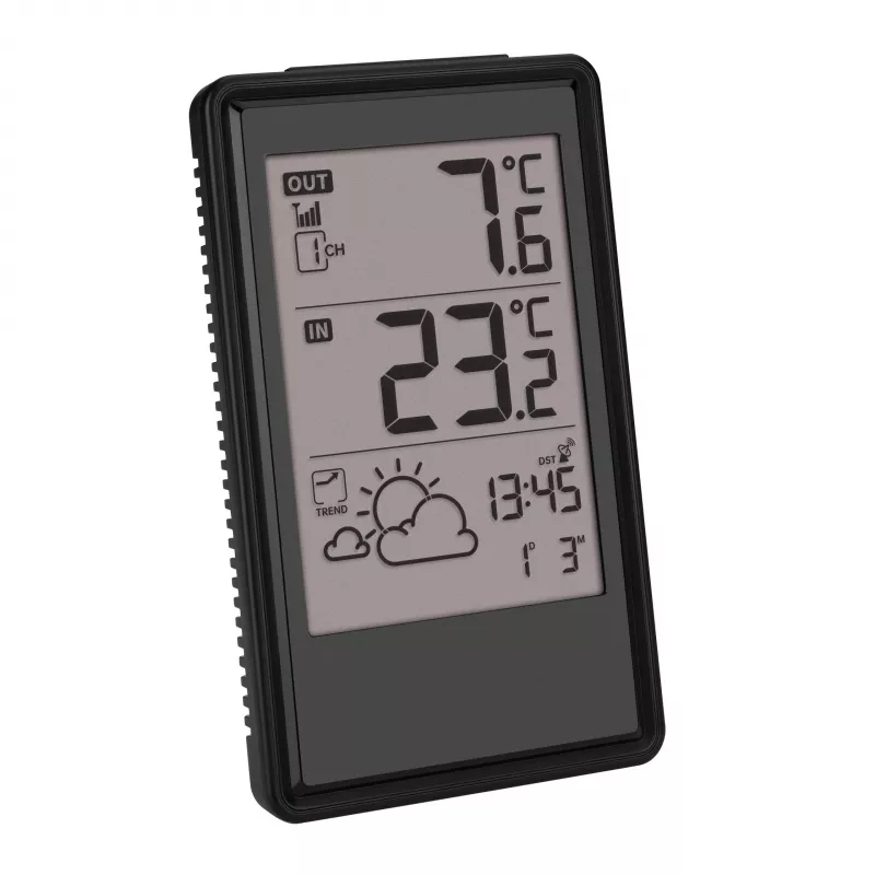 Estación meteorológica inalámbrica TFA Dostmann 35.1170.01 con previsión de 6-12 horas, temperatura y humedad interior/exterior, reloj radiocontrolado, compatible con hasta 3 sensores
