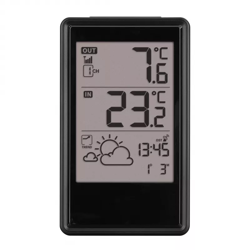 Estación meteorológica inalámbrica TFA Dostmann 35.1170.01 con previsión de 6-12 horas, temperatura y humedad interior/exterior, reloj radiocontrolado, compatible con hasta 3 sensores