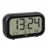 Despertador de cuarzo TFA Dostmann 60.2052.01 negro alarma extraluida pantalla grande
