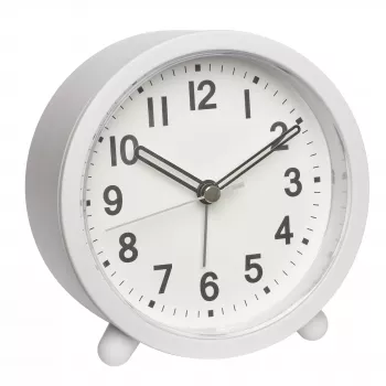 Despertador de cuarzo TFA Dostmann 60.1043.02 blanco con segundero continuo