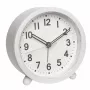 Despertador de cuarzo TFA Dostmann 60.1043.02 blanco con segundero continuo
