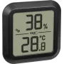 Termohigrómetro digital TFA Dostmann para empotrar, negro 30.5061.01