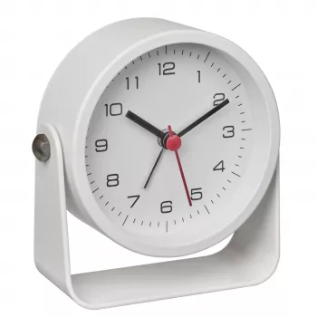 Despertador de cuarzo TFA Dostmann 60.1042.02 blanco con segundero continuo