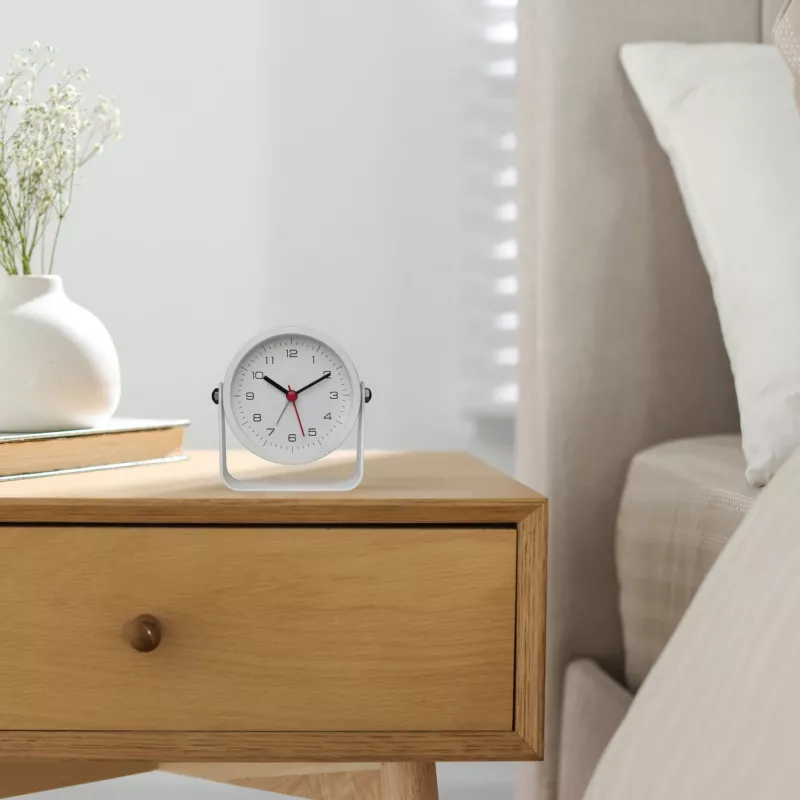 Despertador de cuarzo TFA Dostmann 60.1042.02 blanco con segundero continuo