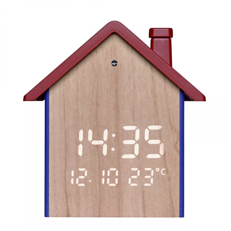 Despertador digital TFA Dostmann en forma de casa, gris 60.2046.06