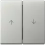 Gira System 55 Tecla 2 elementos con símbolos de flecha, aspecto acero inoxidable 3294600