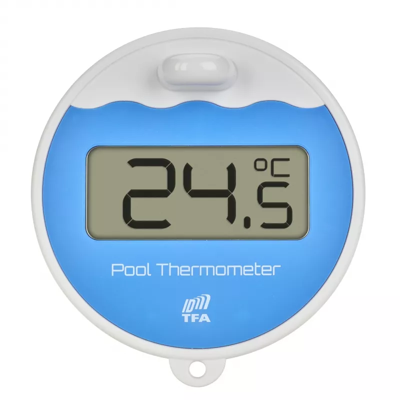 TFA Dostmann TFA.me Set de inicio termómetro inteligente para piscina con gateway Wi-Fi y sensor flotante de piscina, blanco 35.8110.02