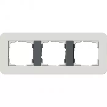 Gira System 55 Marco embellecedor 3 elementos gris claro/antracita 0213421