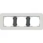 Gira System 55 Marco embellecedor 3 elementos gris claro/antracita 0213421