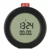 TFA Dostmann 60.2569.01 Despertador radiocontrolado, pantalla grande, temporizador, negro/rojo