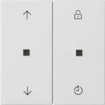 Gira System 3000 Tapa para control de persianas con función memoria, blanco puro brillante 536327