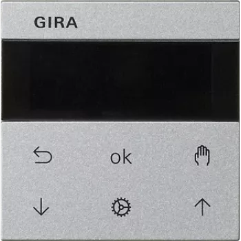 Gira System 3000 Pantalla de control de persianas y temporizador, blanco puro 536626