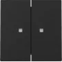 Gira System 55 Tapa basculante, 2 elementos, para función de control, negro mate 3631005