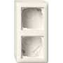 Gira Caja de superficie 2 elementos con marco, Standard 55, blanco crema 106201