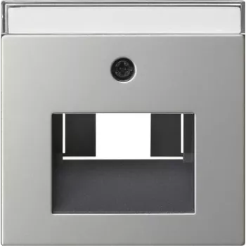 Gira System 55 placa embellecedora para tomas UAE/IAE y de red, acero inoxidable cepillado 0284600