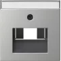 Gira System 55 placa embellecedora para tomas UAE/IAE y de red, acero inoxidable cepillado 0284600