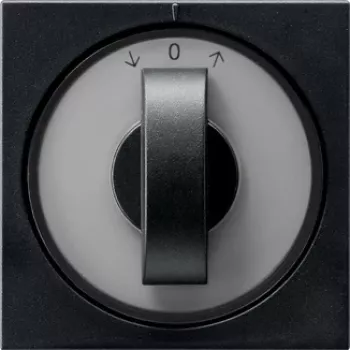 Gira embellecedor con mando giratorio para temporizador, negro 0666005