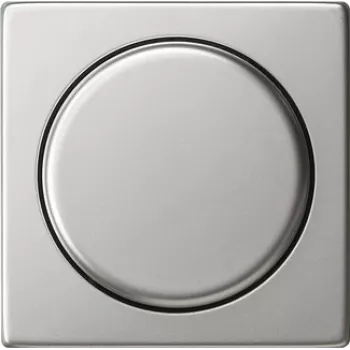 Gira System 55 placa embellecedora con mando giratorio para dimmer y potenciómetro, acero inoxidable 0650600