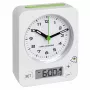 TFA Dostmann Despertador radiofónico 60.1511.02 blanco con manecillas luminosas