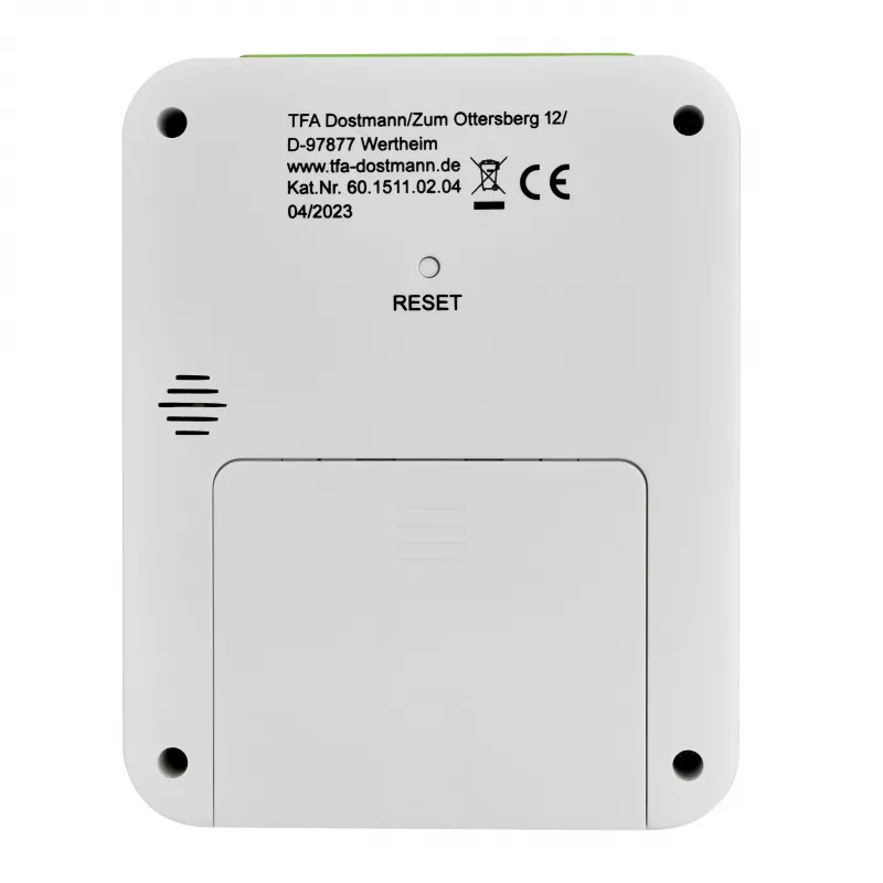 TFA Dostmann Despertador radiofónico 60.1511.02 blanco con manecillas luminosas