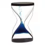 TFA Dostmann Reloj de arena de 3 minutos azul, reloj de arena mecánico, cristal 18.6008.06