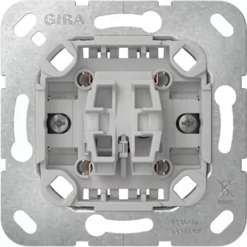 GIRA Mecanismo de pulsador, 1 polo NA, 10 A, empotrar, System 55 312700