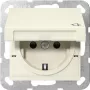GIRA 441401 Toma de corriente SCHUKO con tapa abatible, System 55, blanco crema