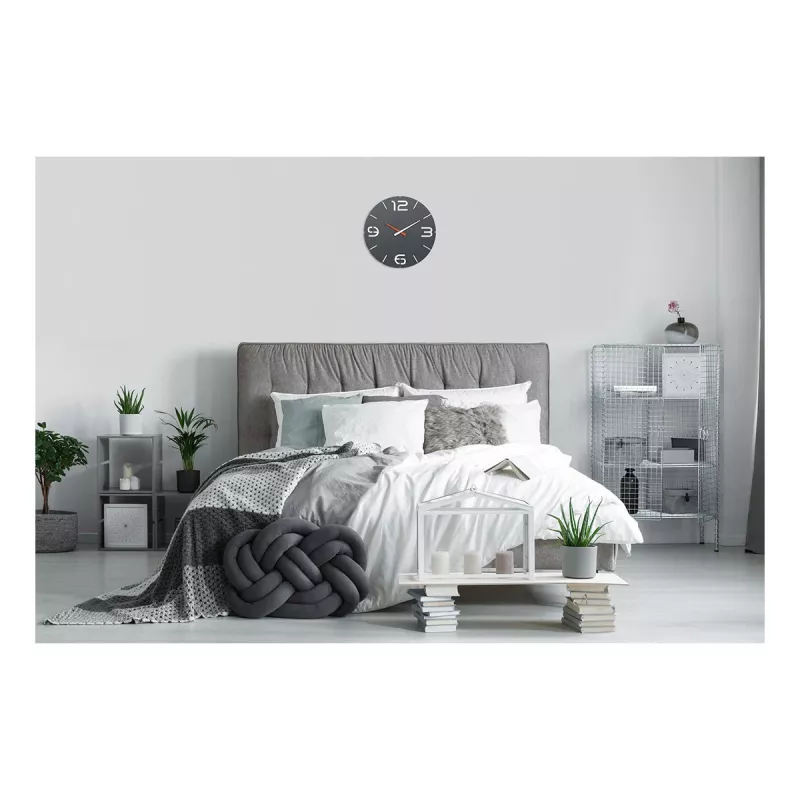 TFA Dostmann Reloj de pared radiofónico de diseño Contour, negro/blanco (60.3536.10)