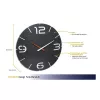 TFA Dostmann Reloj de pared radiofónico de diseño Contour, negro/blanco (60.3536.10)