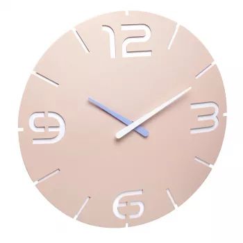 TFA Dostmann Reloj de pared radiofónico de diseño Contour, rosa antiguo/blanco (60.3536.16)