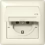 Gira 415701 Toma de corriente SCHUKO con tapa abatible, IP44, blanco puro