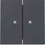 Gira System 55 Tapa de interruptor de doble tecla con ventana de control, antracita mate 363128