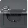 GIRA 446767 Toma de corriente SCHUKO con cerradura de llave, cierre individual, 16 A, 250 V, empotrar, termoplástico