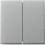 Gira TX_44 Tapa basculante 2 elementos, recta, aluminio 349565