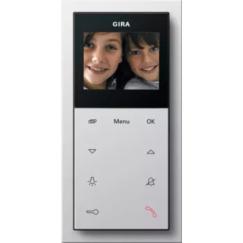Gira 1239112 Videoportero interior AP Plus, sobreponer, blanco puro
