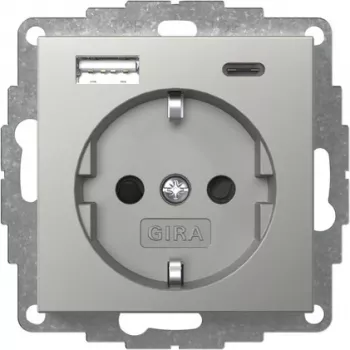 Gira Toma de corriente SCHUKO con cargador USB Type-A/C 2459600