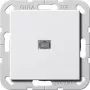 Gira System 55 Mecanismo de interruptor de tecla bipolar OFF, blanco puro mate 283403
