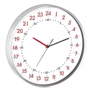 TFA Dostmann 60.3069.02 Reloj de pared de cuarzo 304 mm x 48 mm aluminio