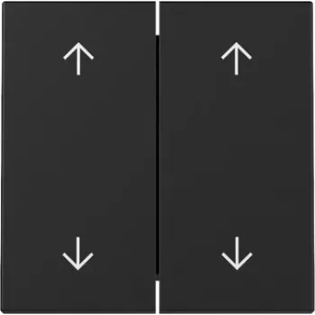 Gira System 55 Tapa de interruptor de doble tecla con flechas, negro mate 3297005