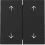 Gira System 55 Tapa de interruptor de doble tecla con flechas, negro mate 3297005