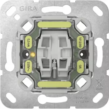 GIRA 384200 Mecanismo de pulsador de desconexión, bipolar, NO, 250 V AC, 10 A, empotrar