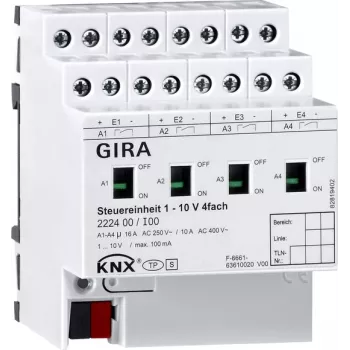 GIRA Unidad de control 222400 1-10V 4 canales manual KNX (222400)