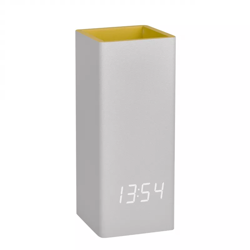 TFA Dostmann 60.2041.15 Reloj de mesa de cuarzo gris amarillo
