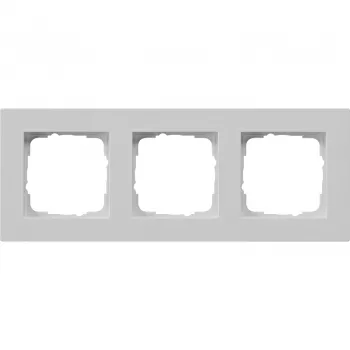 Gira Marco embellecedor 3 tomas plano, gris 0213375