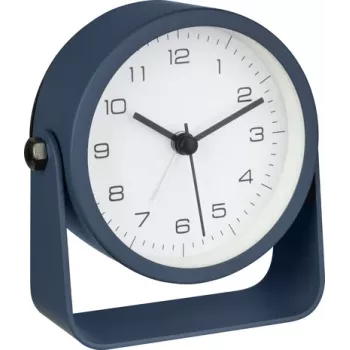 TFA Dostmann 60.1042.06 Despertador de mesa de cuarzo analógico azul con segundero deslizante