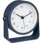 TFA Dostmann 60.1042.06 Despertador de mesa de cuarzo analógico azul con segundero deslizante