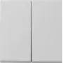 Gira System 55 Tapa de interruptor de 2 teclas, gris 0295015