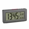 TFA Dostmann 60.2563.10 Despertador radiocontrolado, alarma doble, antracita