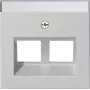 Gira System 55 Placa embellecedora para 2 Modular Jacks, salida en ángulo de 30°, gris 2640015