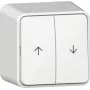 GIRA Interruptor de tecla de superficie para control de persianas, blanco puro, flechas arriba/abajo, 250 V, 10 A 315813